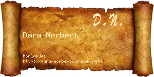 Dara Norbert névjegykártya