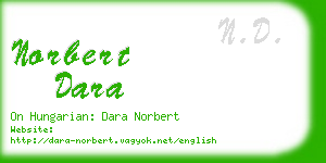 norbert dara business card